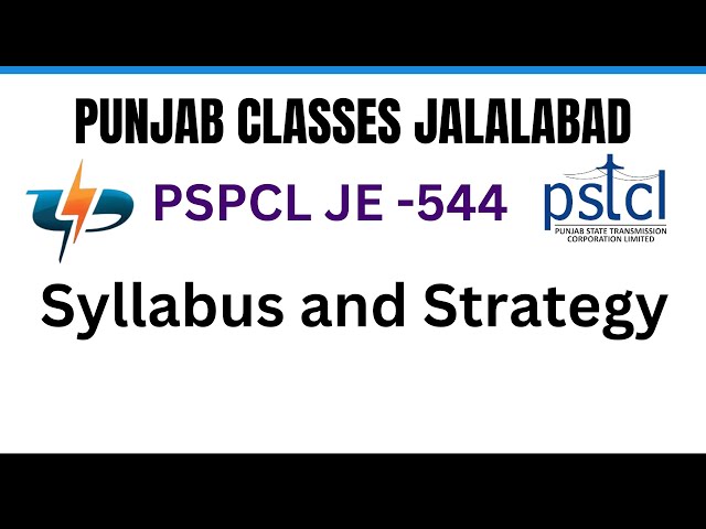 PSPCL JE - 544 | Syllabus and strategy |