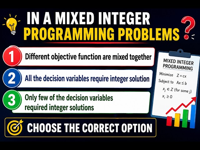 In a mixed integer programming problems Different objective function are mixed together All the