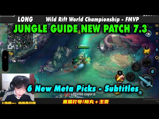 Wild Rift China | Jungle Guide Subtitles - 6 New Meta in New Patch 7.3 | NV Long Live Stream