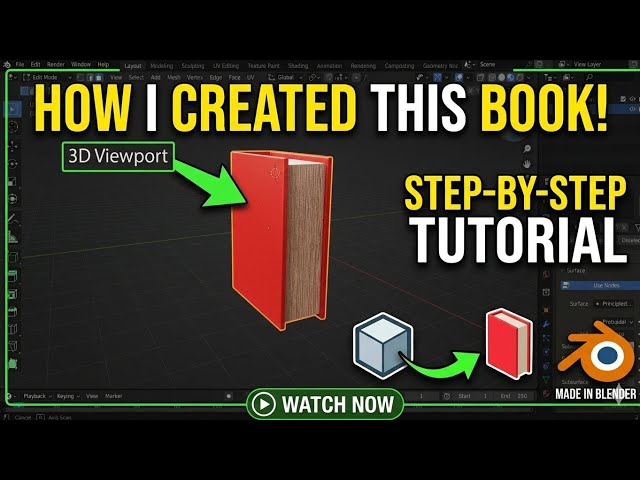 Simple 3D Book Modeling Workflow in Blender