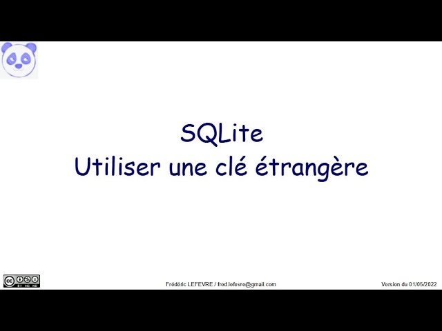 Using a foreign key with SQLite