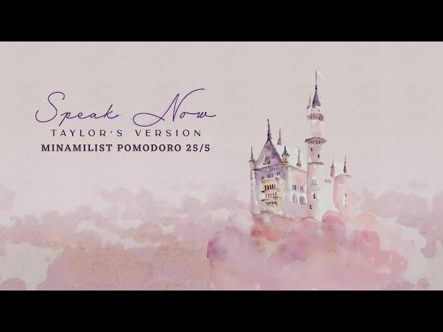 Taylor Swift - Speak Now Minimalist Pomodoro Timer 25/5 [2 hours]