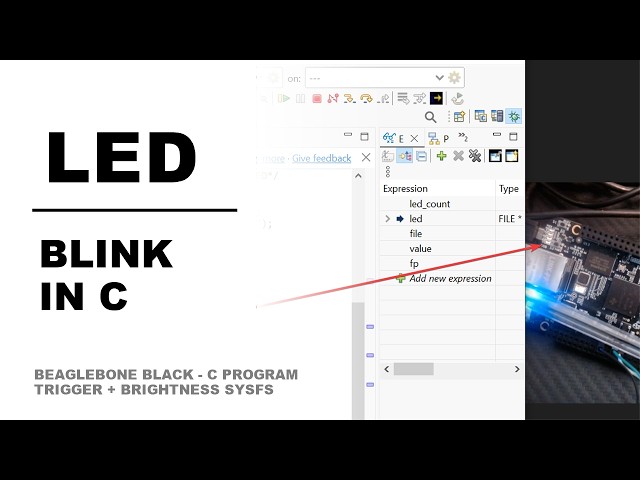 C\C++ BeagleBone  Black BBB Blink LED from C code program trigger, brightness