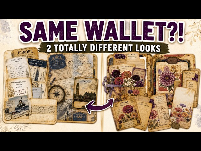 Make a Junk Journal Ephemera Wallet! | Pockets, Flips & Clever Closure