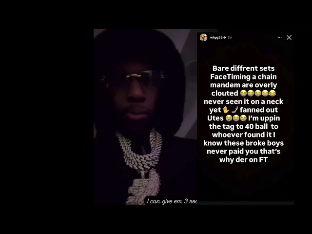Toronto rapper J Neat bfr chain robbed in Winnipeg Top5 clowns him whyg puts up 40k to get it back