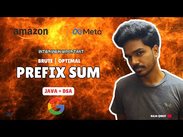 Prefix Sum DSA JAVA | RAJA QUEST |