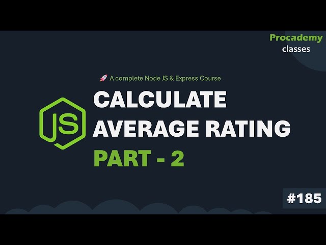 Calculate Average Rating - Part 2 | Part #185
