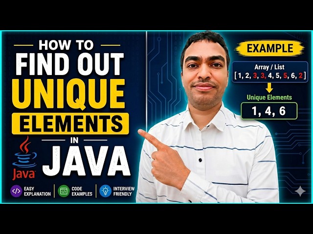 How to find Unique Elements in Java using Stream API 🔥👉 🚀🔥⚡💥