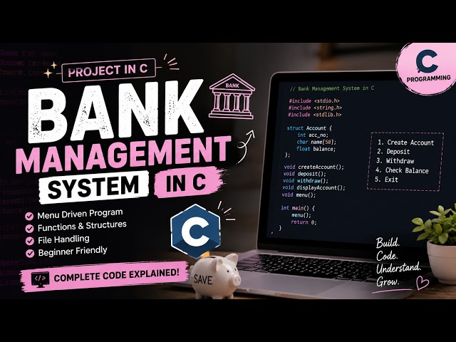 Bank Management System in C | Complete C Programming Project | Beginner Friendly