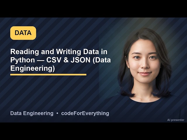 Reading and Writing Data in Python — CSV & JSON (Data Engineering)