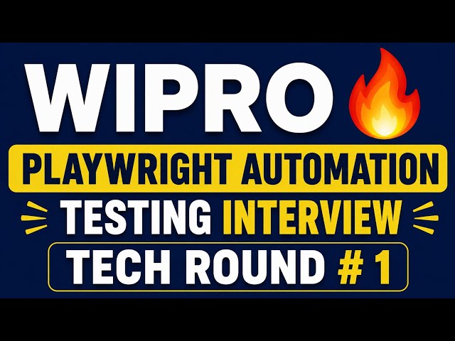 WIPRO🔥 - Latest Playwright Automation Testing Interview Q&A #playwright #automationtesting #testing 