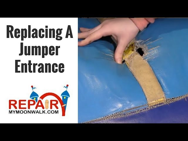 How we repair a moonwalk step entrance tear
