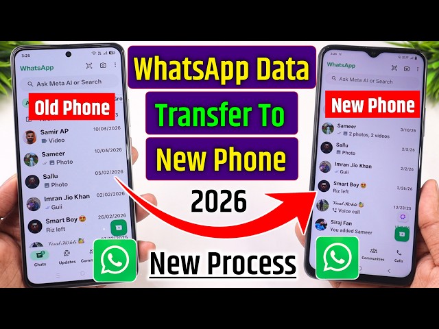 How to Transfer WhatsApp chats from old phone to new phone | WhatsApp Data transfer