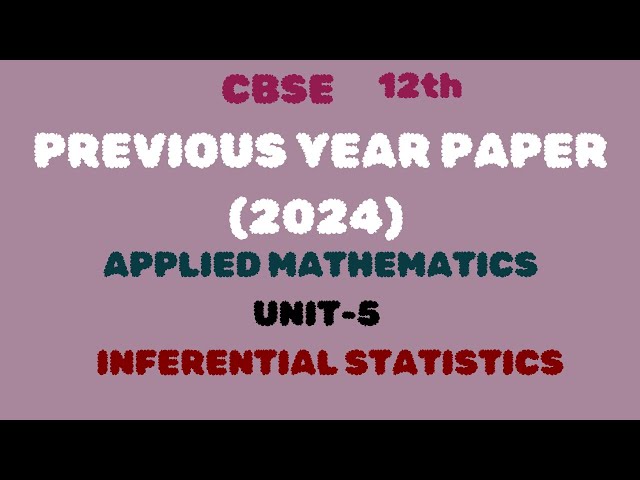 12th| Class 12th CBSE PYQ 2024| Applied Mathematics| Unit-5|  @FLOW_WITH_MATHS  #appliedmathematics