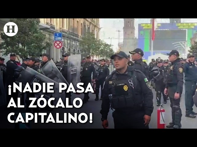 They don't want a sit-in by the CNTE teachers! Police are maintaining a tight security presence i...