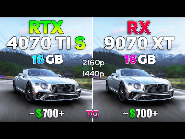 RX 9070 XT vs RTX 4070 Ti SUPER - Comparison with New Drivers 2026 | 1440p & 4K