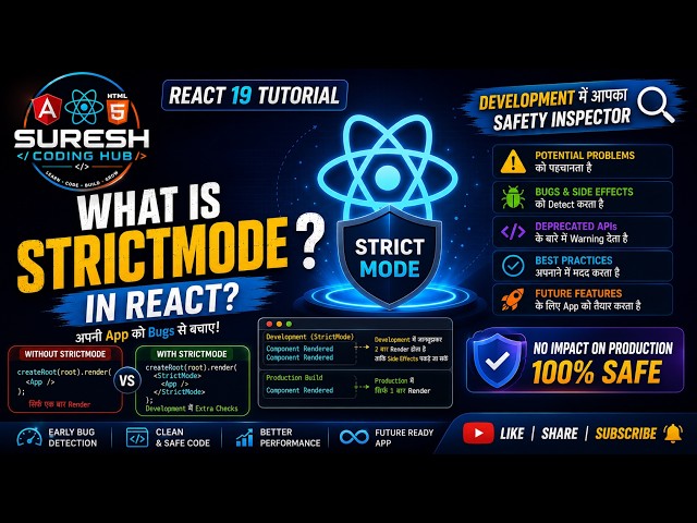 #9 Why Does React Render Twice? 🤔 StrictMode Explained in React 19 | Interview Questions