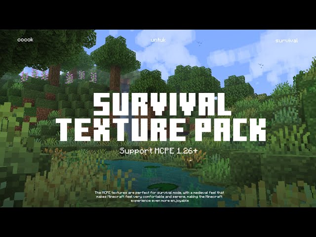 8 Texture Pack Survival MCPE 1.26+