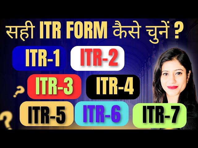 किस Income के लिए कौन सा ITR Form फ़ाइल करें| ITR 1 to 7 | All ITR forms Explained |CA Shweta Verma|