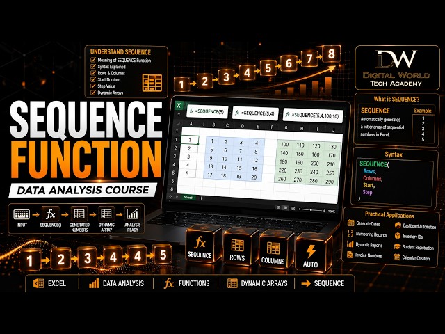 How to Use SEQUENCE in Excel (Practical Tutorial)