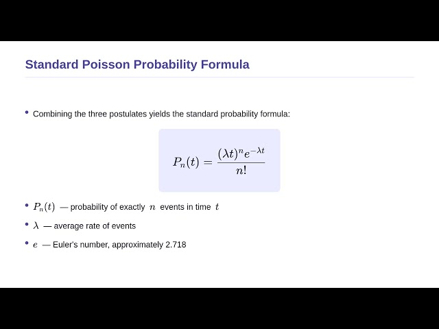 Stochastic Processes and Queuing Theory - Poisson Process Postulates