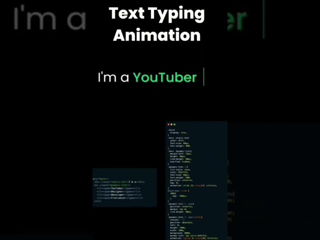 Text Typing Animation In HTML and CSS | Frontend Development