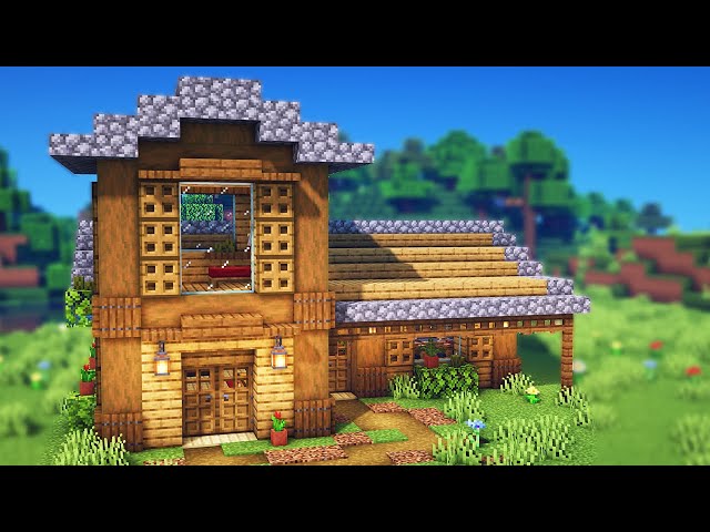 Minecraft: Wooden House Tutorial | How to Build a Simple Survival House