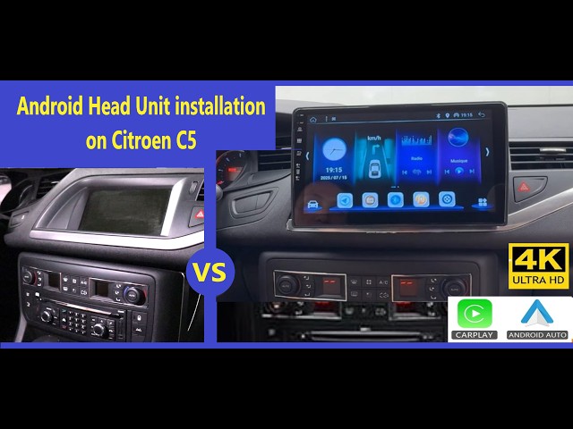 How to install Carplay Android Auto Head unit on Citroen C5 [2008–2017] 4K Tutorial