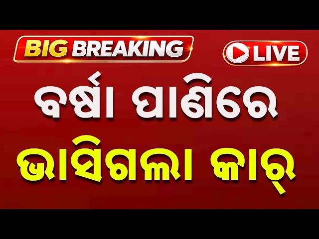 🔴Live | ବର୍ଷା ପାଣିରେ ଭାସିଗଲା କାର୍ | Car Swept Away In Heavy Rain Flood Water | Argus News