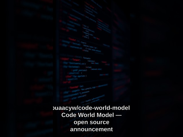 Code World Model: Major Open-Source Release