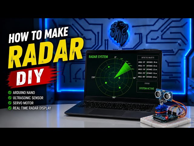 How to Make a Radar System | DIY Radar Project | Tutorial | H@K_Creation 
