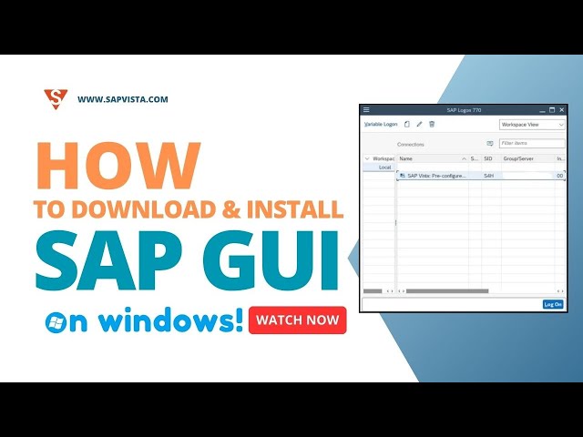 How to Download and Install SAP GUI on Windows | SAP Vista