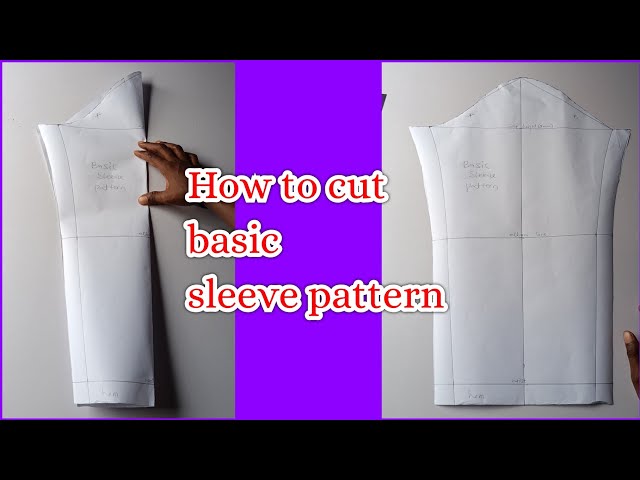 How to cut basic sleeve shirt pattern. Beginner friendly tutorial. 