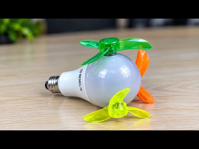 I Made 3 Mini Fans From a Broken LED Bulb!