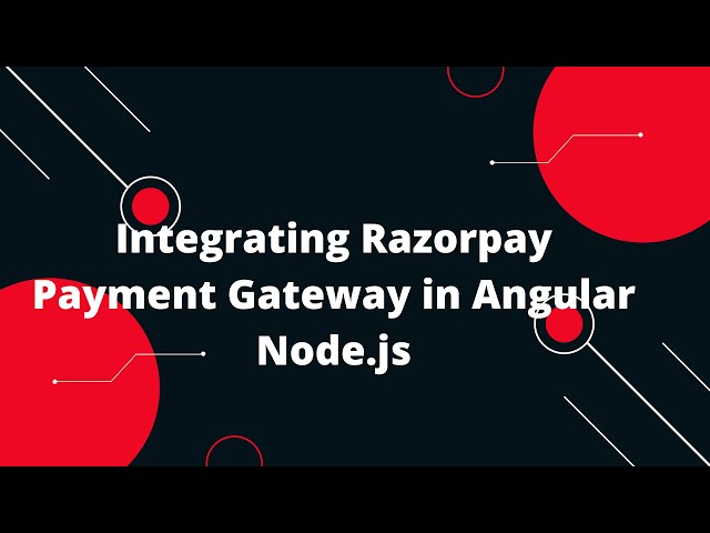 Integrating Razorpay Payment Gateway in Angular Node.js | Step-by-Step Tutorial for Beginners