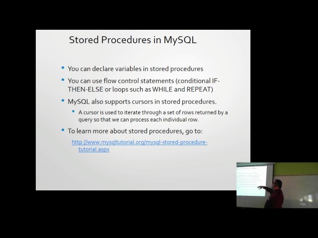 CST8250 - Week 11 - Procedures and Functions