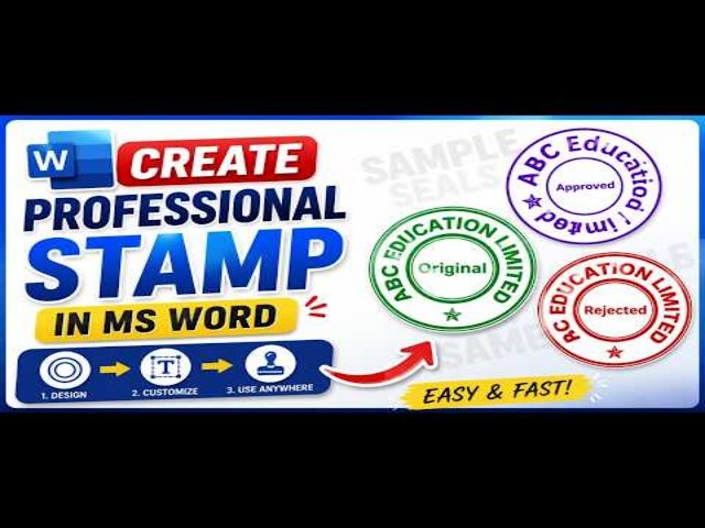 How to Create a Professional Stamp in MS Word | Easy Trick! #stamp #hacks