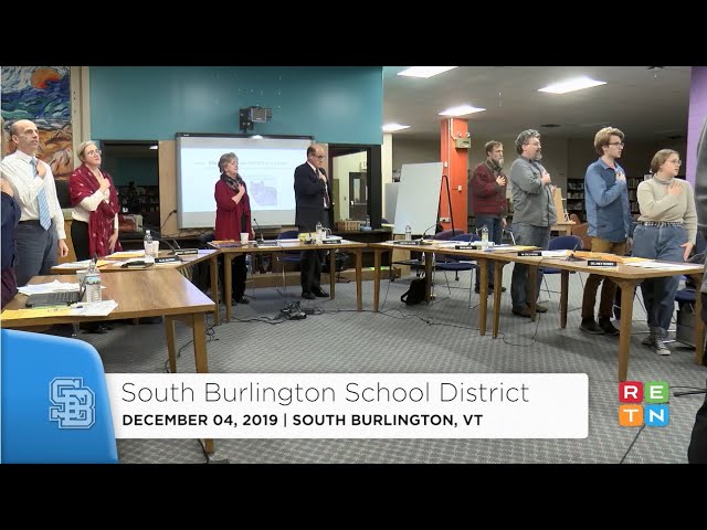 South Burlington School Board Meeting: December 4, 2019