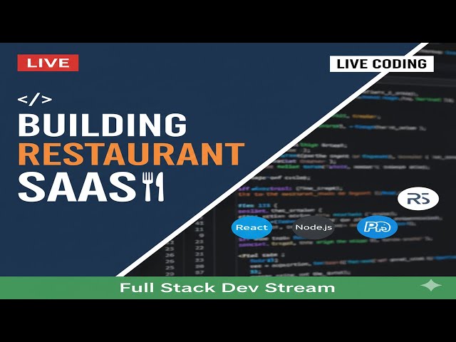 Restaurant Website Builder SaaS with [TypeScript/Node/Next.js] Dev Stream