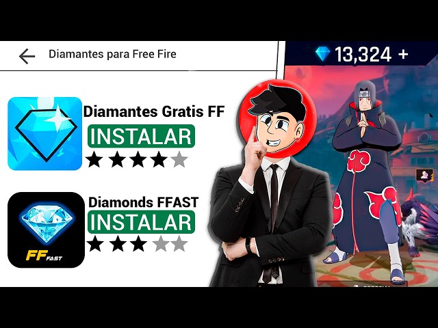 I tried apps that give away free diamonds in Free Fire.
