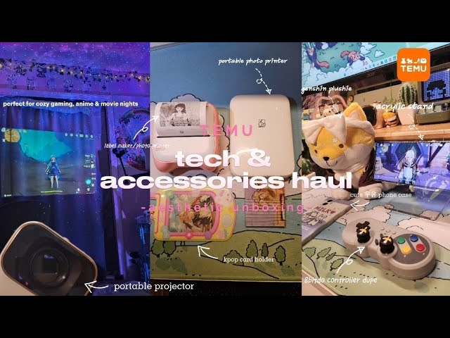✨️a huge temu haul | tech & cute accessories | aesthetic unboxing