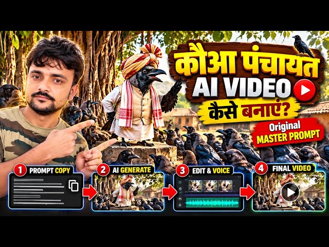 How to Create a Crow Panchayat AI Video? 🐦 Full Tutorial with Original Master Prompt