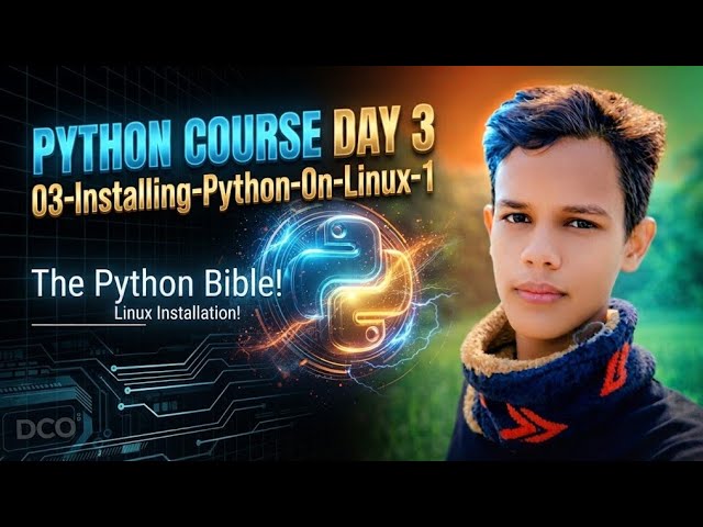 Python Course Day 3: 03-Installing Python On Linux-1 🚀 | The Python Bible