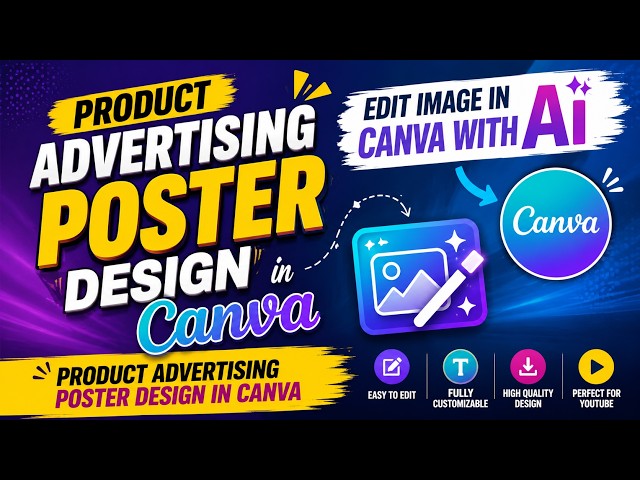 Product Advertising Poster Design Using Canva | Step-by-Step Guide