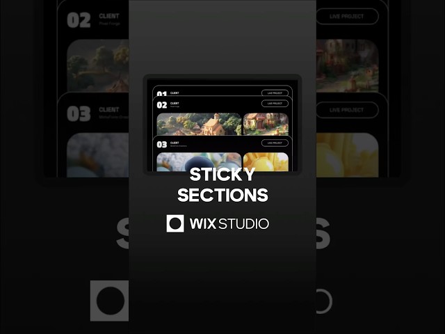 Sticky Sections in Wix Studio