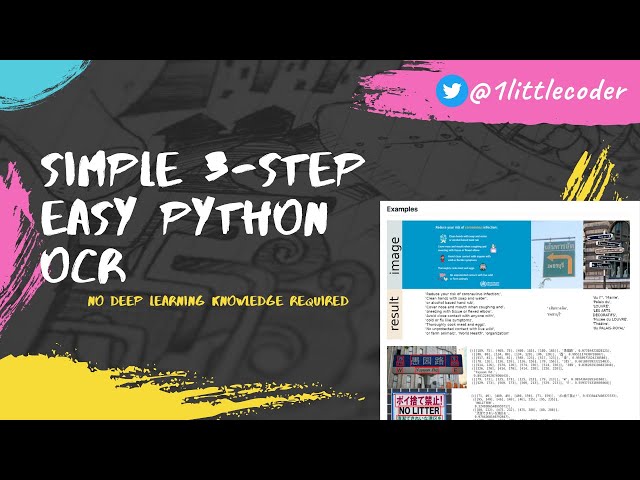 Simple Fast 3-step Python OCR using Deep Learning 40+ Languages