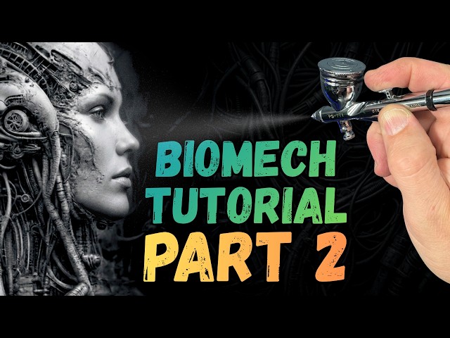 How to Airbrush This Biomech Artwork Part 2