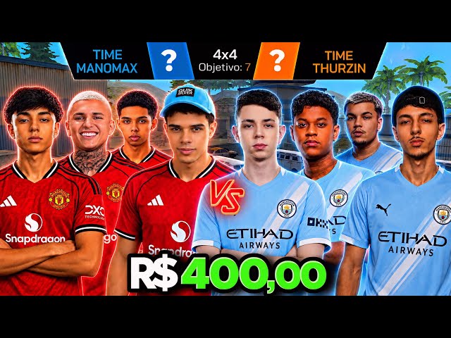😱 4X4 BET R$400 WITH ALL 5 PLAYERS IN SIGHT! MARECHAL, MANOMAX, ELTIN VS THURZIN AND DINI! PSG x ...