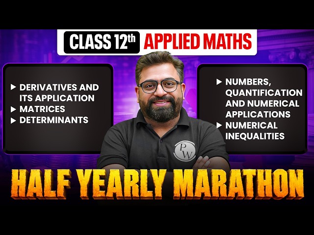Class 12 Applied Maths | Applied Maths in One Marathon🎯 | All-in-One Revision 🔥