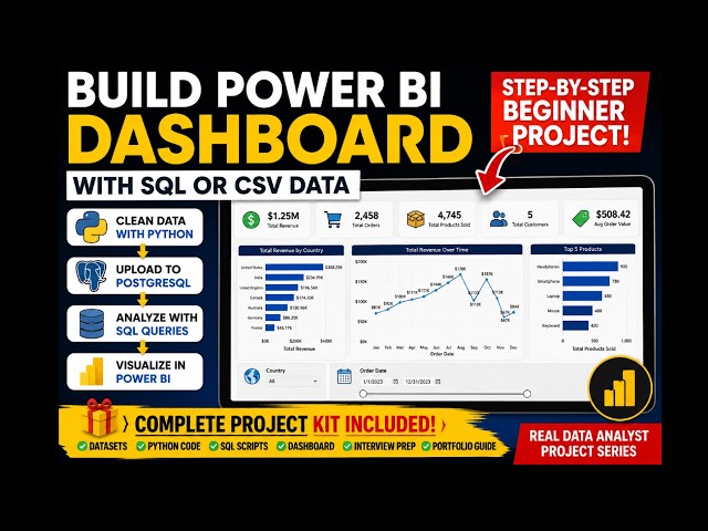 Build a REAL Data Analyst Project | Python, SQL & Power BI Dashboard